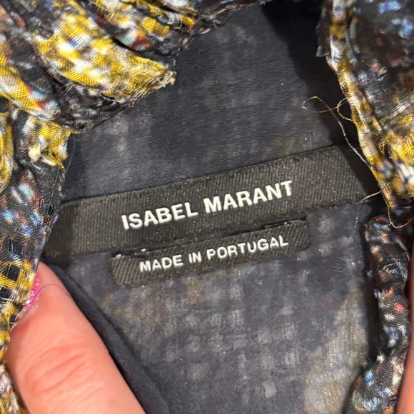 Isabel Marant Tevy Devoré Chiffon Mini Dress Woman’s size 34/small - Picture 5 of 13